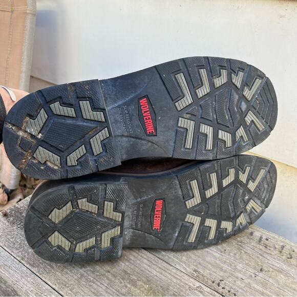 Wolverine Rancho Wellington Leather Steel Toe Work Boots - Picture 5 of 7